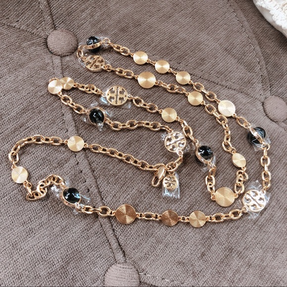 LAST ONE Tory burch Black Gold 2way Necklace - Picture 2 of 8